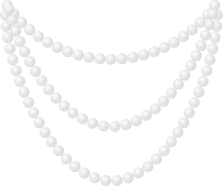 White pearl necklace PNG 2023051916